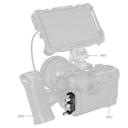 SmallRig 5592 - zacisk kabla USB-C i MULTI do klatek do Sony FX2